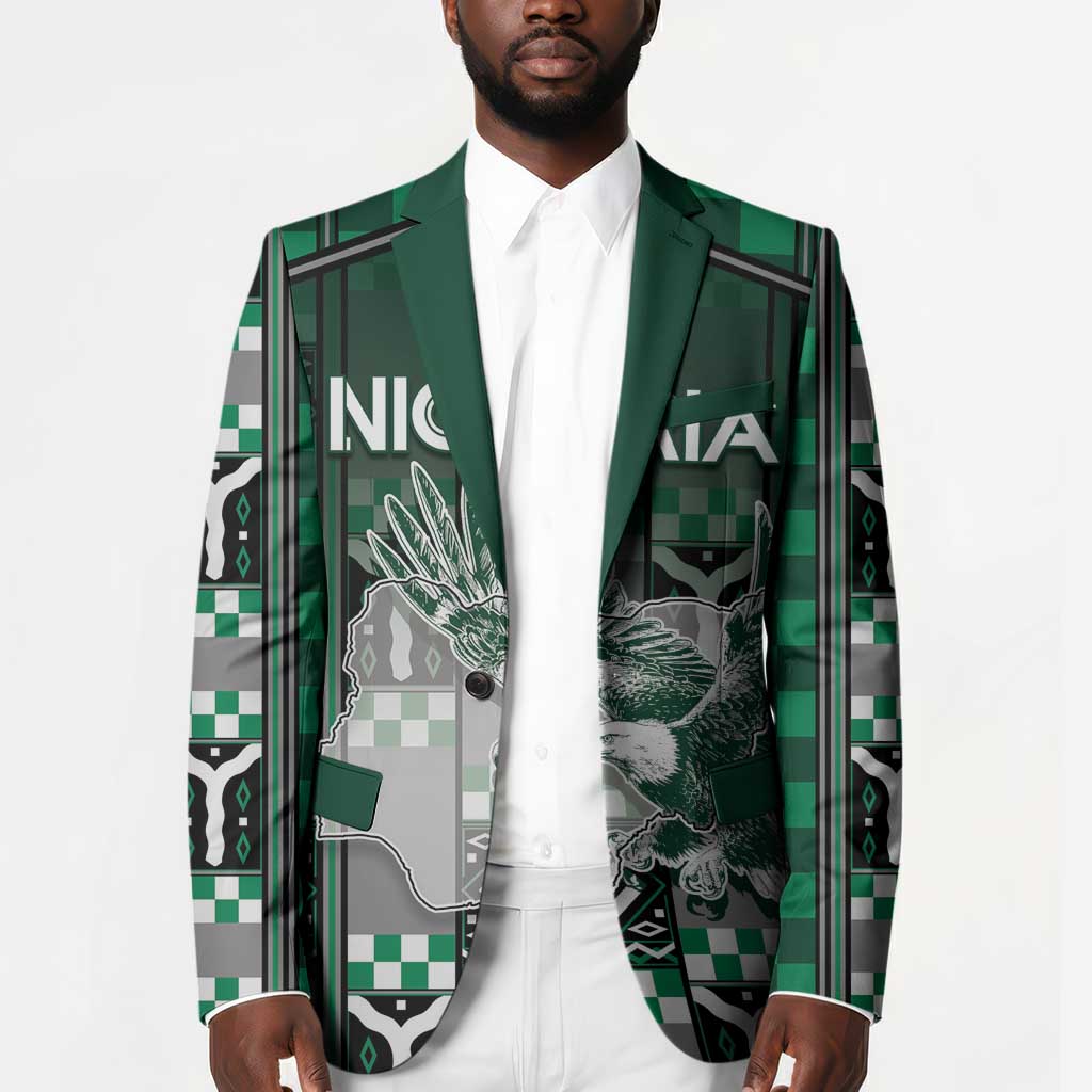 Personalized Nigeria Blazer Eagle With Tribal Patterns