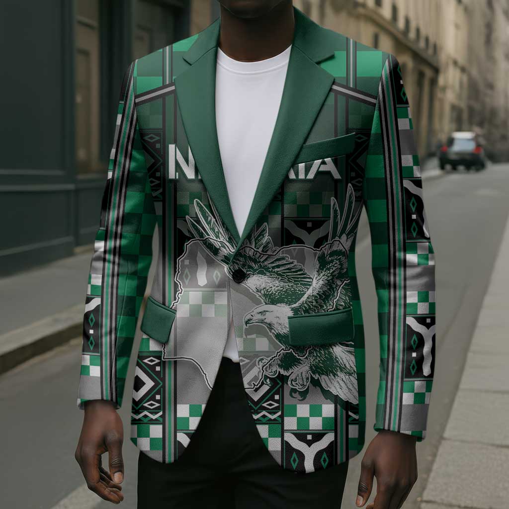 Personalized Nigeria Blazer Eagle With Tribal Patterns
