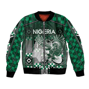Personalized Nigeria Bomber Jacket Eagle With Tribal Patterns