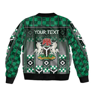 Personalized Nigeria Bomber Jacket Eagle With Tribal Patterns
