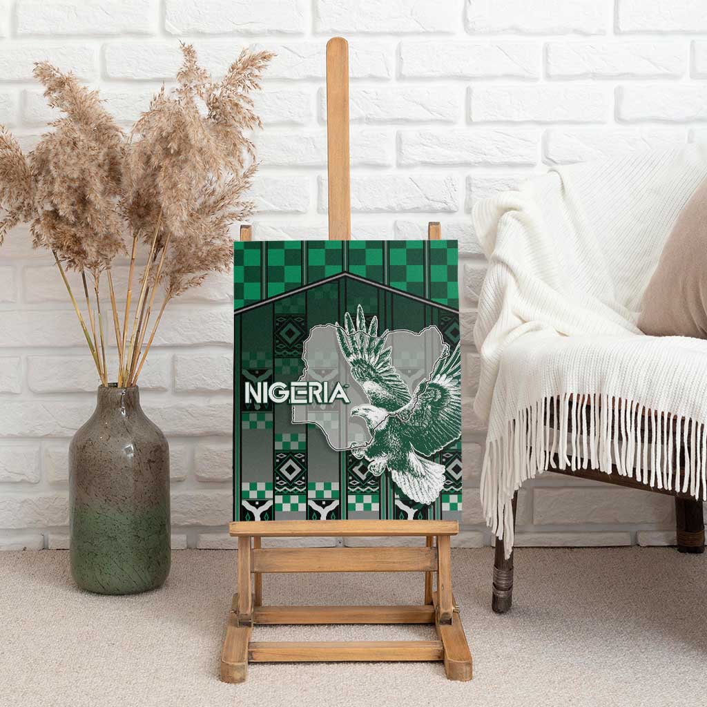 Nigeria Canvas Wall Art Eagle With Tribal Patterns