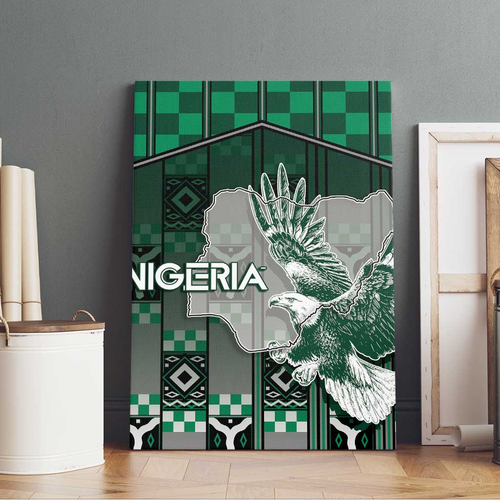 Nigeria Canvas Wall Art Eagle With Tribal Patterns