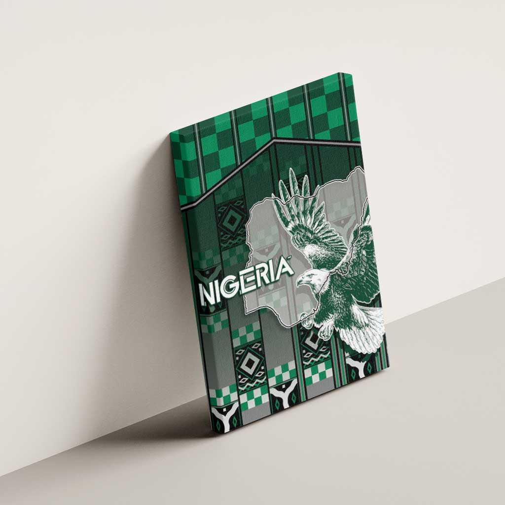 Nigeria Canvas Wall Art Eagle With Tribal Patterns