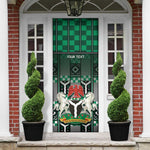 Personalized Nigeria Door Cover Eagle With Tribal Patterns