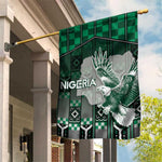 Nigeria Garden Flag Eagle With Tribal Patterns
