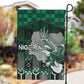 Nigeria Garden Flag Eagle With Tribal Patterns