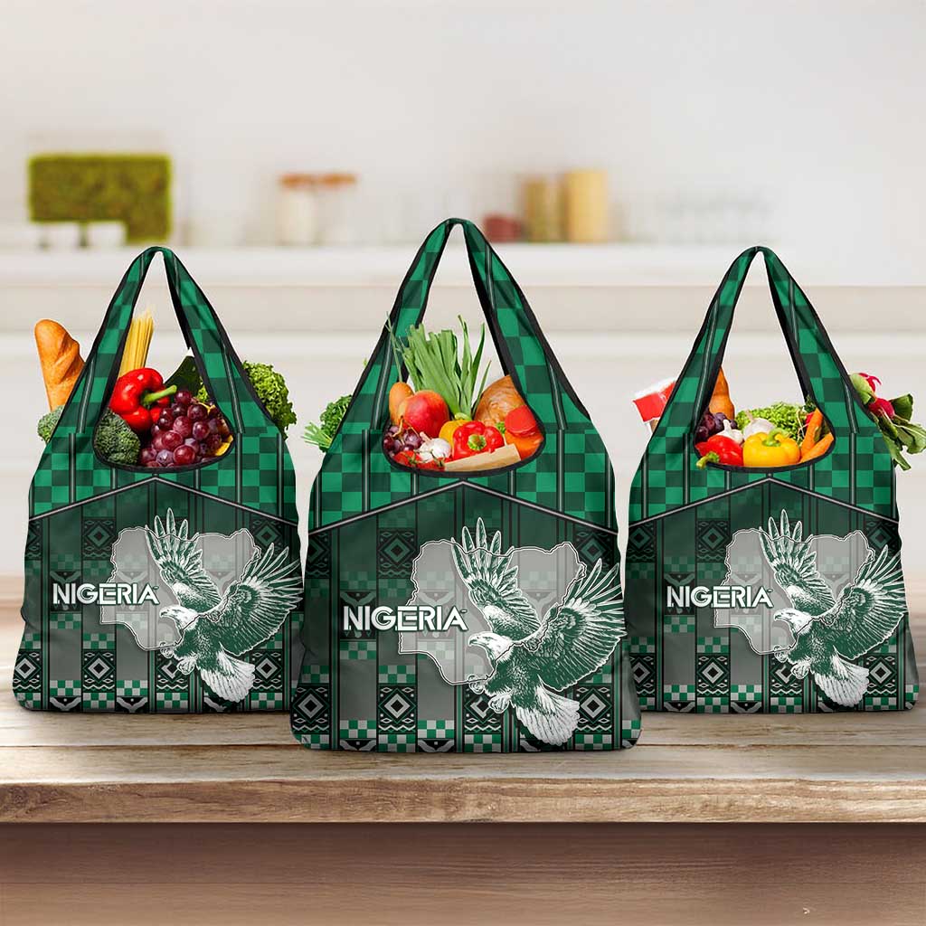 Nigeria Grocery Bag Eagle With Tribal Patterns