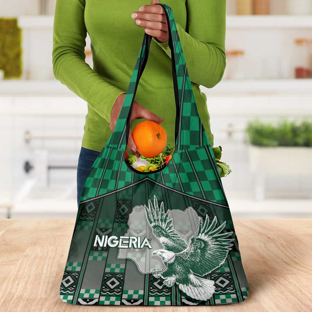 Nigeria Grocery Bag Eagle With Tribal Patterns