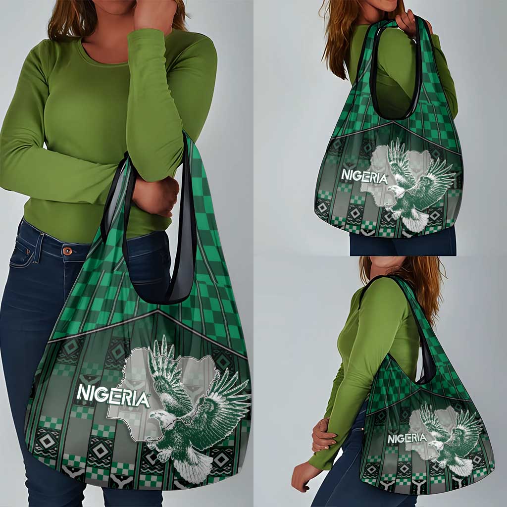 Nigeria Grocery Bag Eagle With Tribal Patterns
