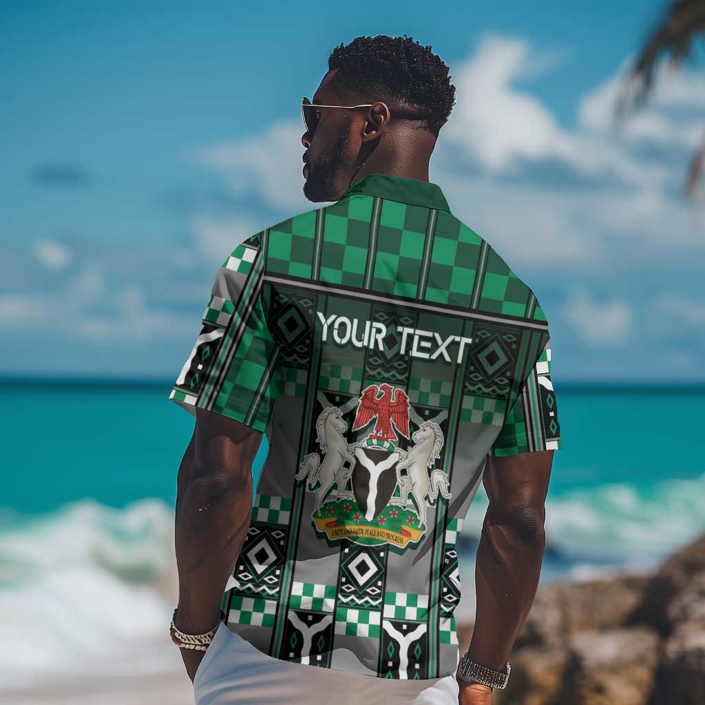 Personalized Nigeria Hawaiian Shirt Eagle With Tribal Patterns