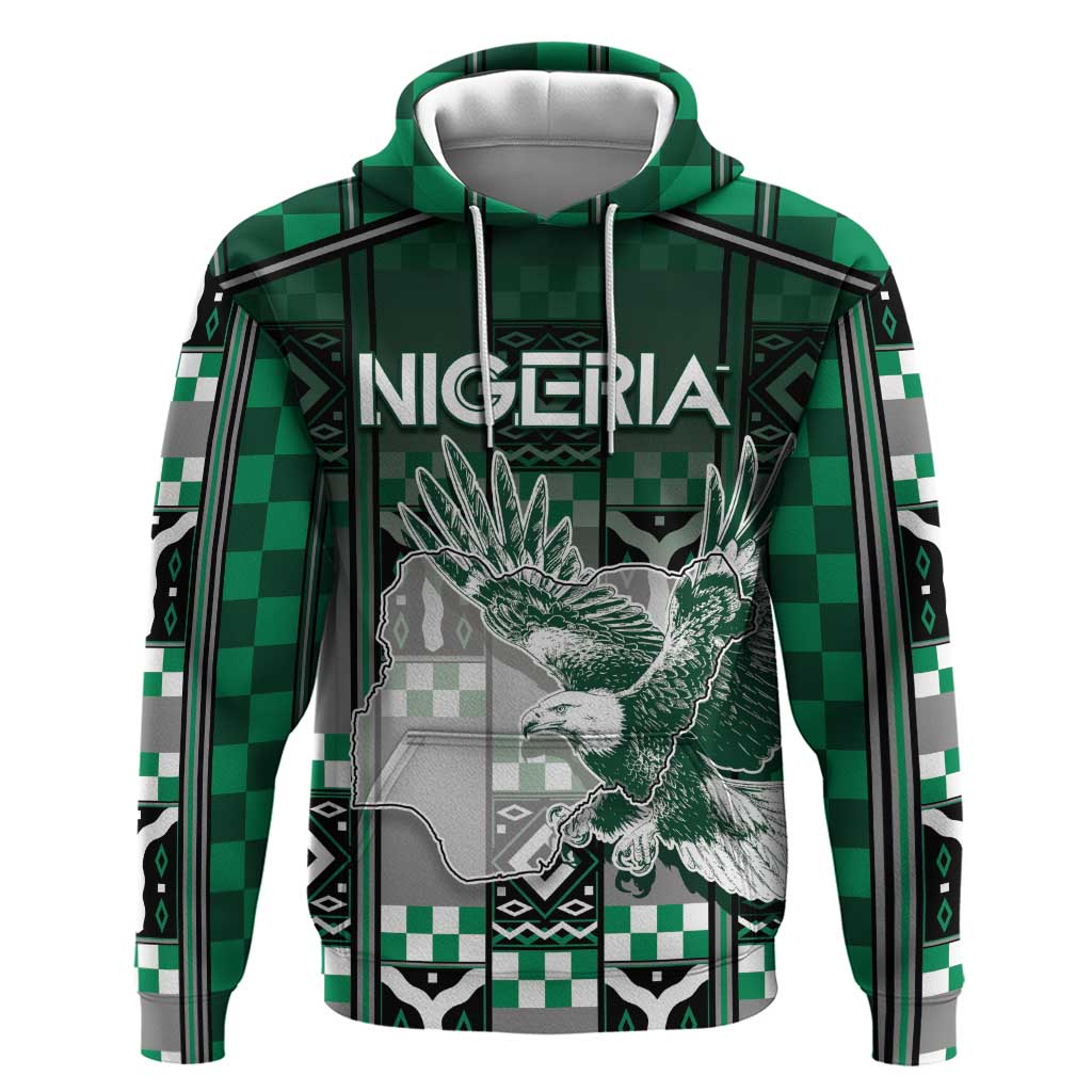 Personalized Nigeria Hoodie Eagle With Tribal Patterns