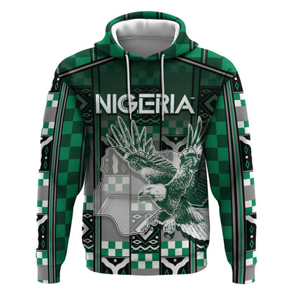 Personalized Nigeria Hoodie Eagle With Tribal Patterns