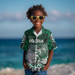 Personalized Nigeria Kid Hawaiian Shirt Eagle With Tribal Patterns