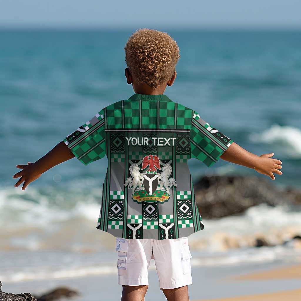 Personalized Nigeria Kid Hawaiian Shirt Eagle With Tribal Patterns