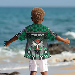 Personalized Nigeria Kid Hawaiian Shirt Eagle With Tribal Patterns