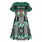 Personalized Nigeria Kid Short Sleeve Dress Eagle With Tribal Patterns