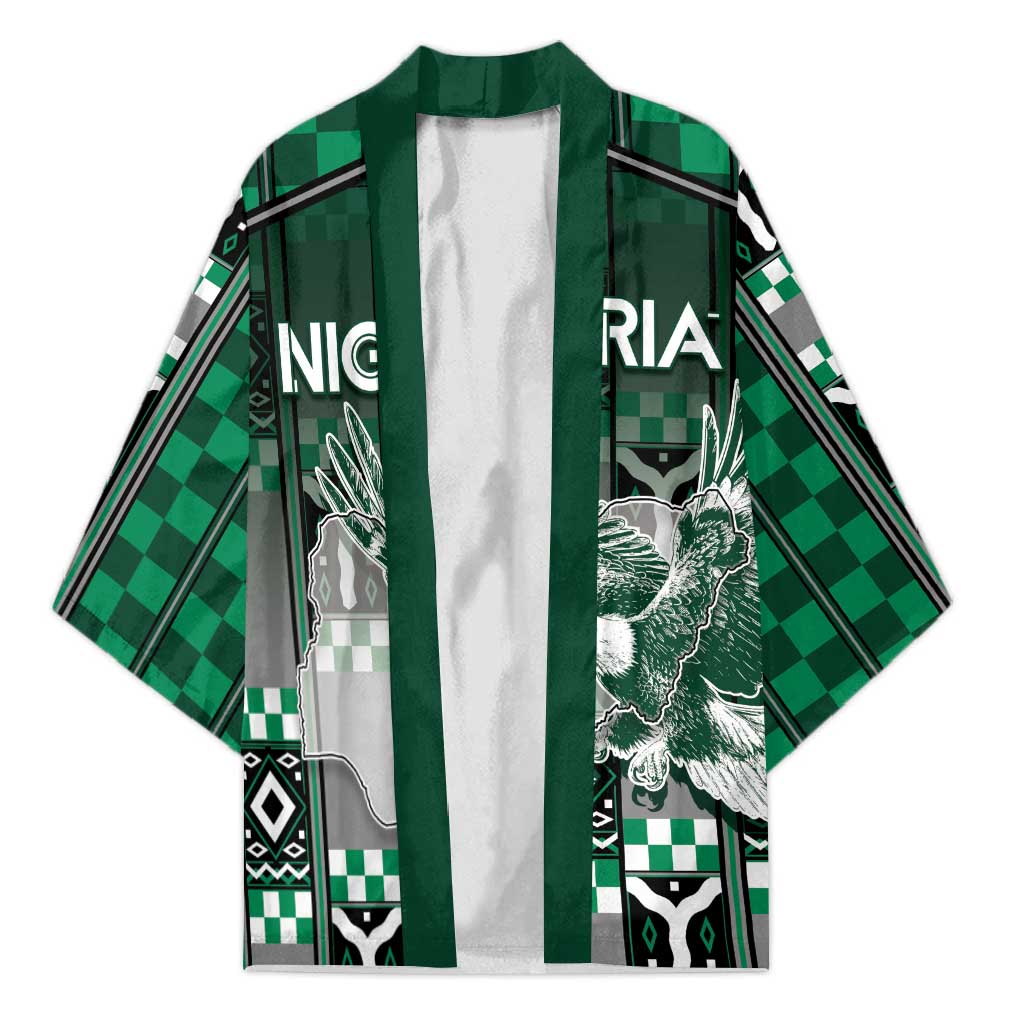 Personalized Nigeria Kimono Eagle With Tribal Patterns