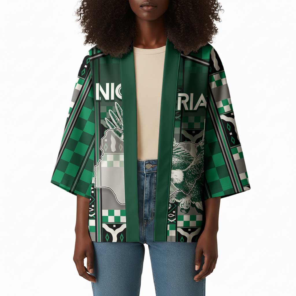 Personalized Nigeria Kimono Eagle With Tribal Patterns