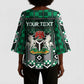 Personalized Nigeria Kimono Sleeve Blouse Eagle With Tribal Patterns