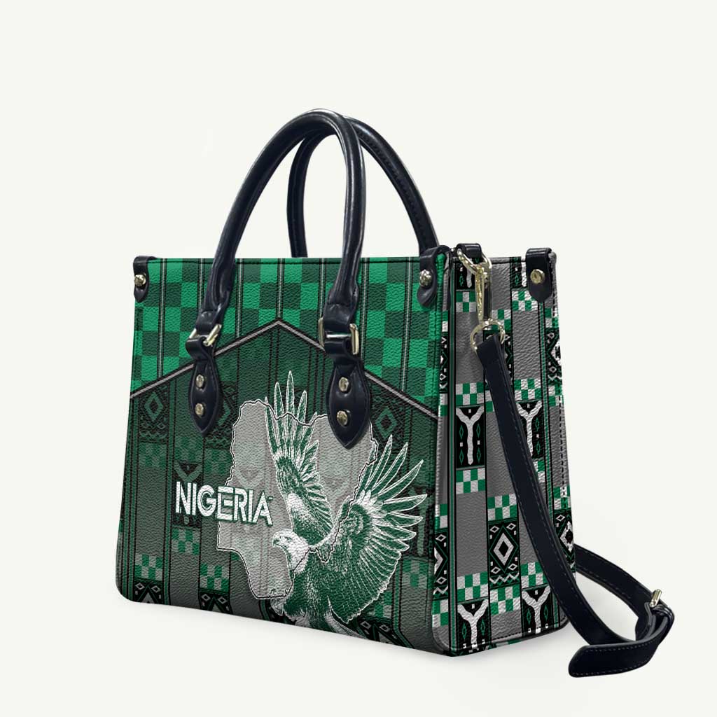 Nigeria Leather Bag Eagle With Tribal Patterns