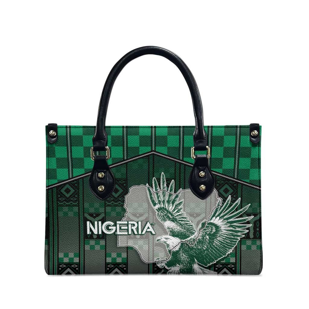 Nigeria Leather Bag Eagle With Tribal Patterns