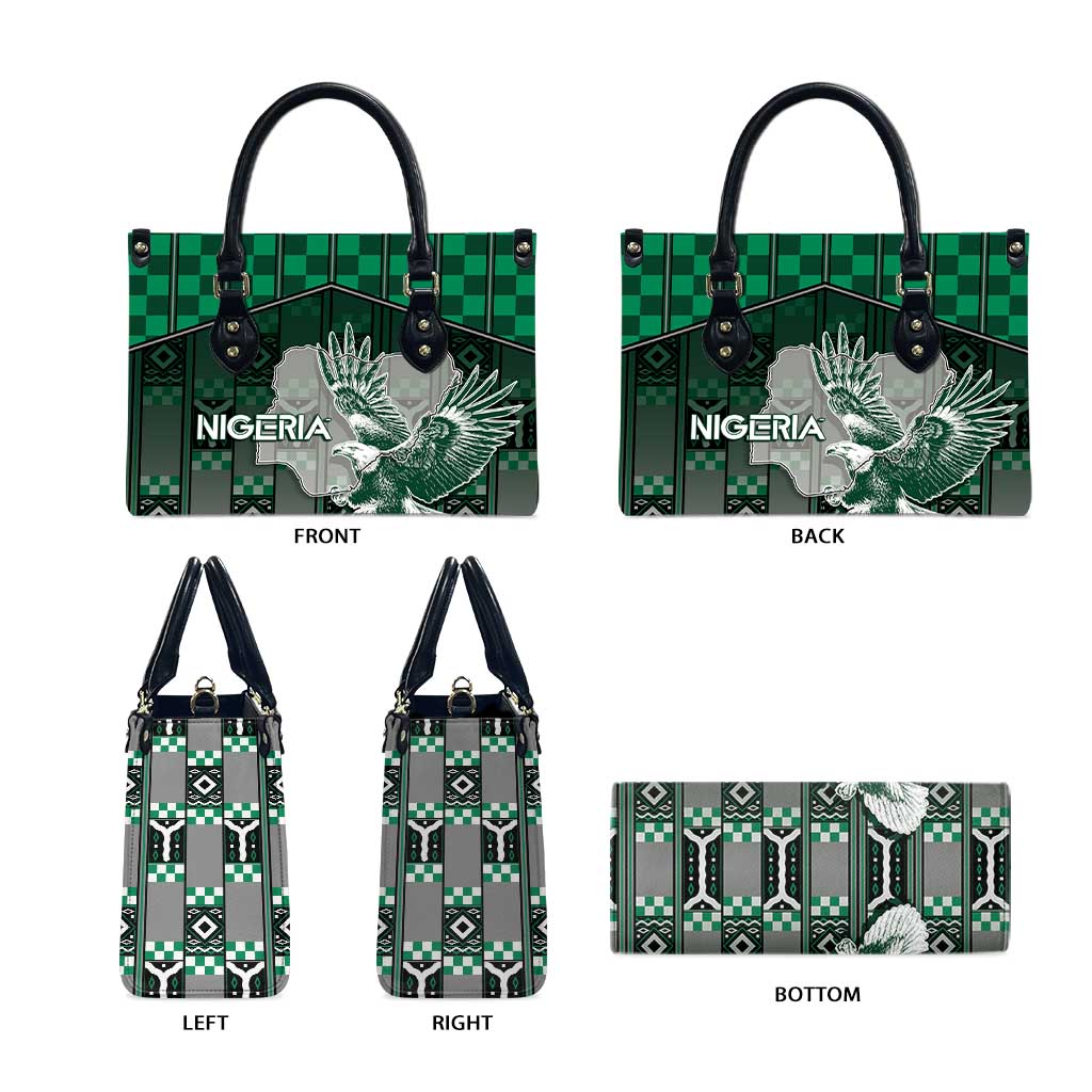 Nigeria Leather Bag Eagle With Tribal Patterns