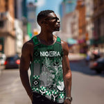 Personalized Nigeria Men Tank Top Eagle With Tribal Patterns