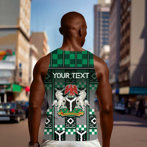 Personalized Nigeria Men Tank Top Eagle With Tribal Patterns