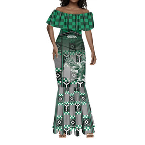 Personalized Nigeria Mermaid Dress Eagle With Tribal Patterns