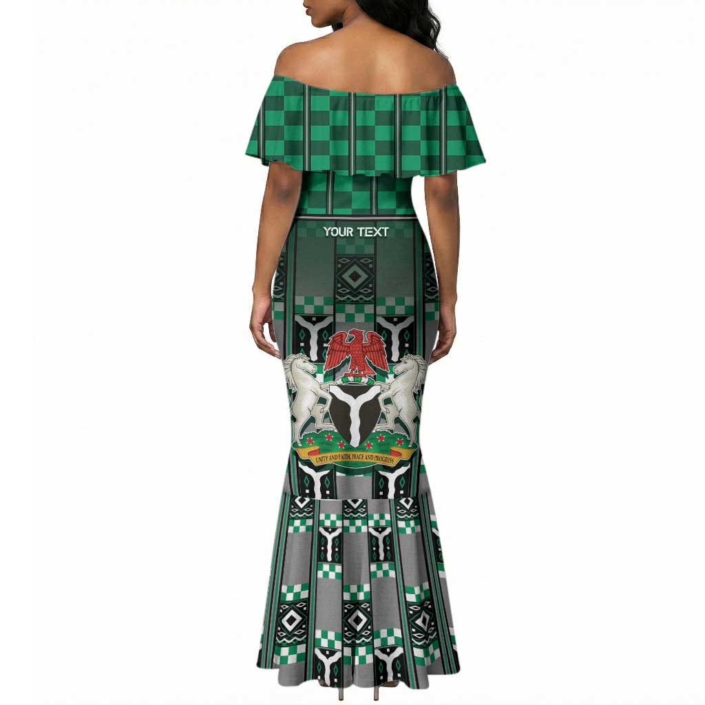 Personalized Nigeria Mermaid Dress Eagle With Tribal Patterns