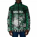 Personalized Nigeria Padded Jacket Eagle With Tribal Patterns