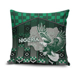 Nigeria Pillow Cover Eagle With Tribal Patterns
