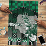 Nigeria Puzzle Eagle With Tribal Patterns