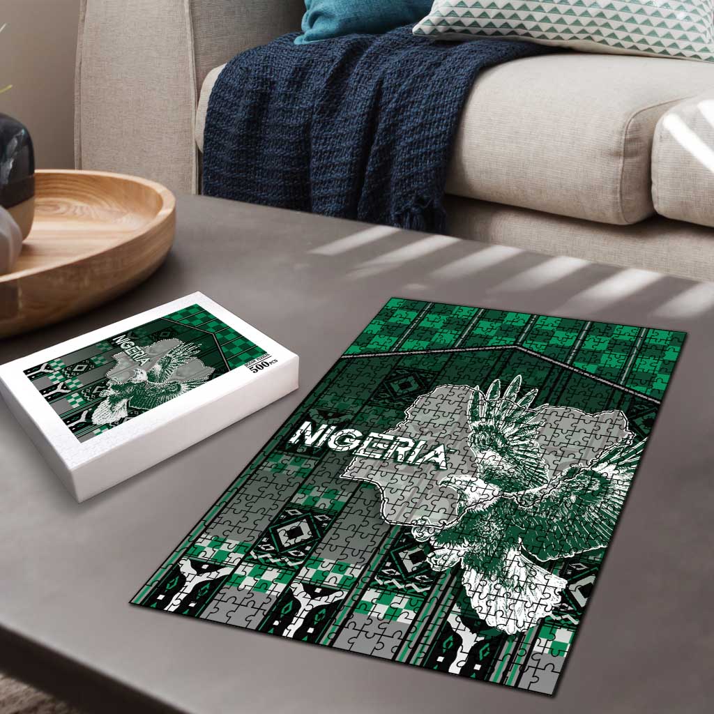 Nigeria Puzzle Eagle With Tribal Patterns