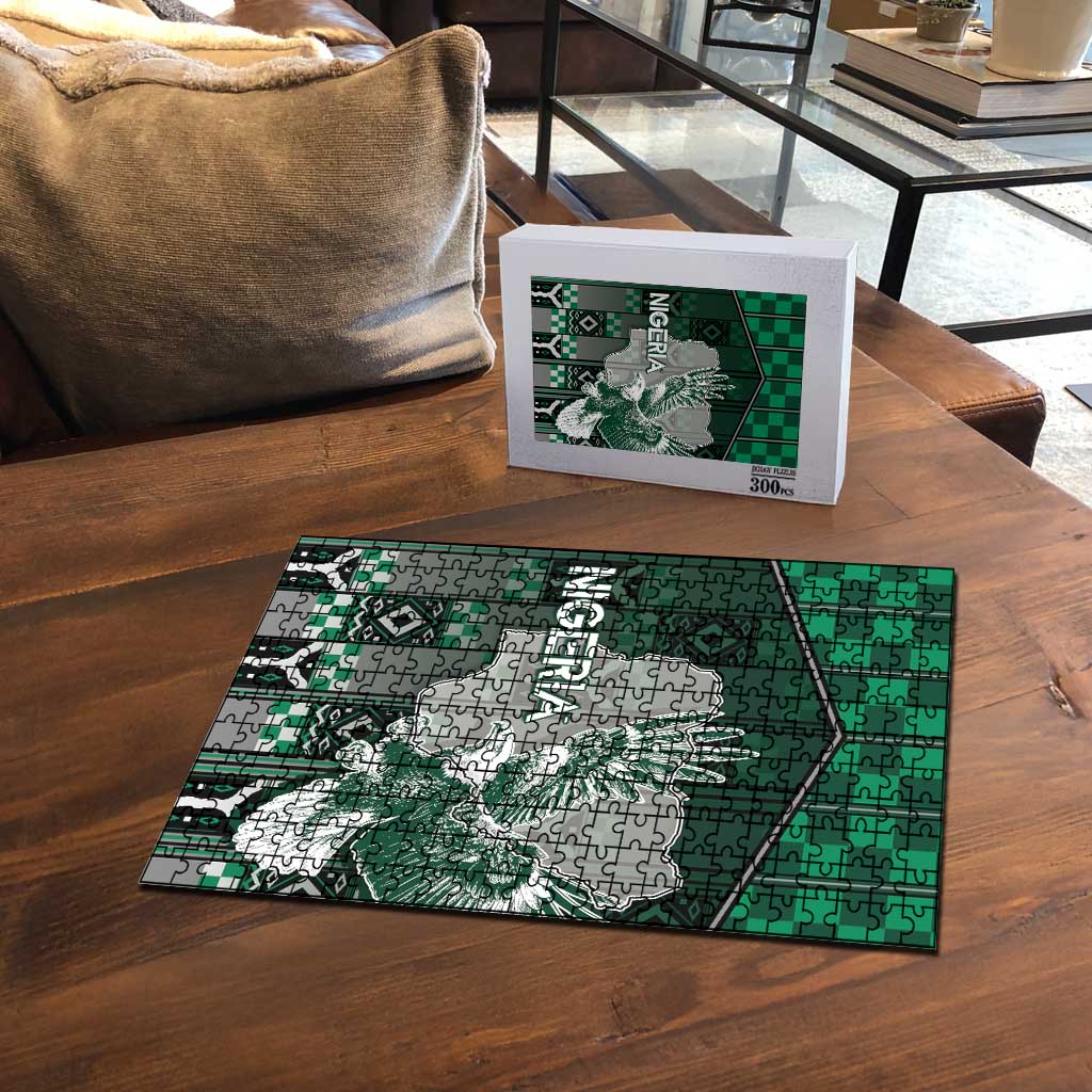 Nigeria Puzzle Eagle With Tribal Patterns