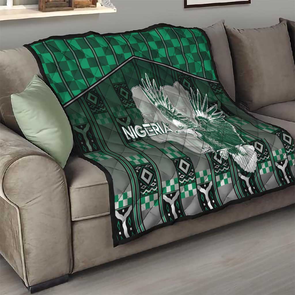 Nigeria Quilt Eagle With Tribal Patterns