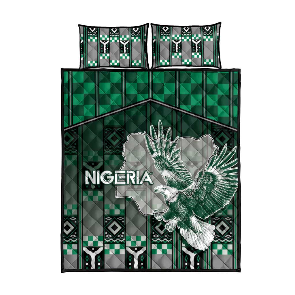 Nigeria Quilt Bed Set Eagle With Tribal Patterns