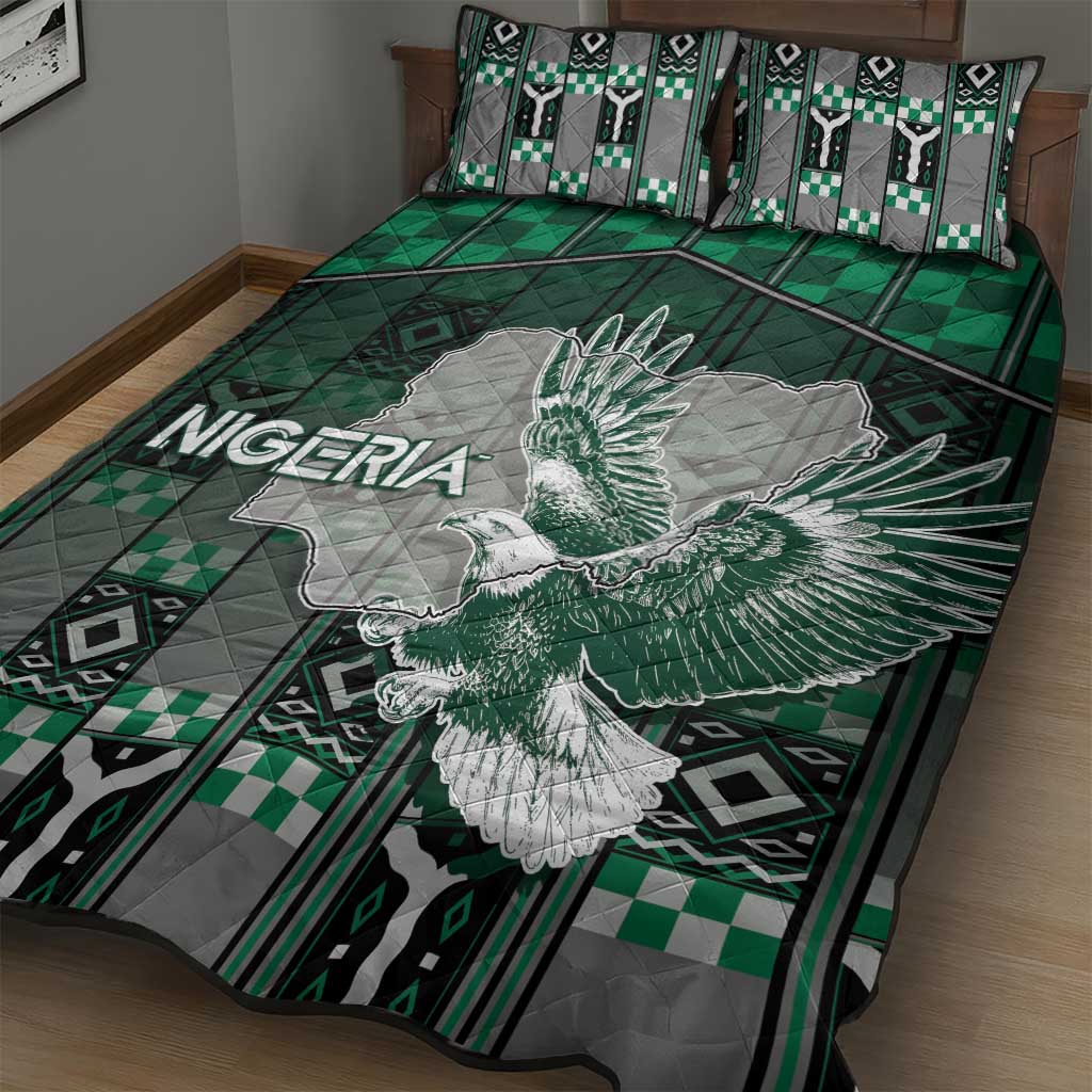 Nigeria Quilt Bed Set Eagle With Tribal Patterns