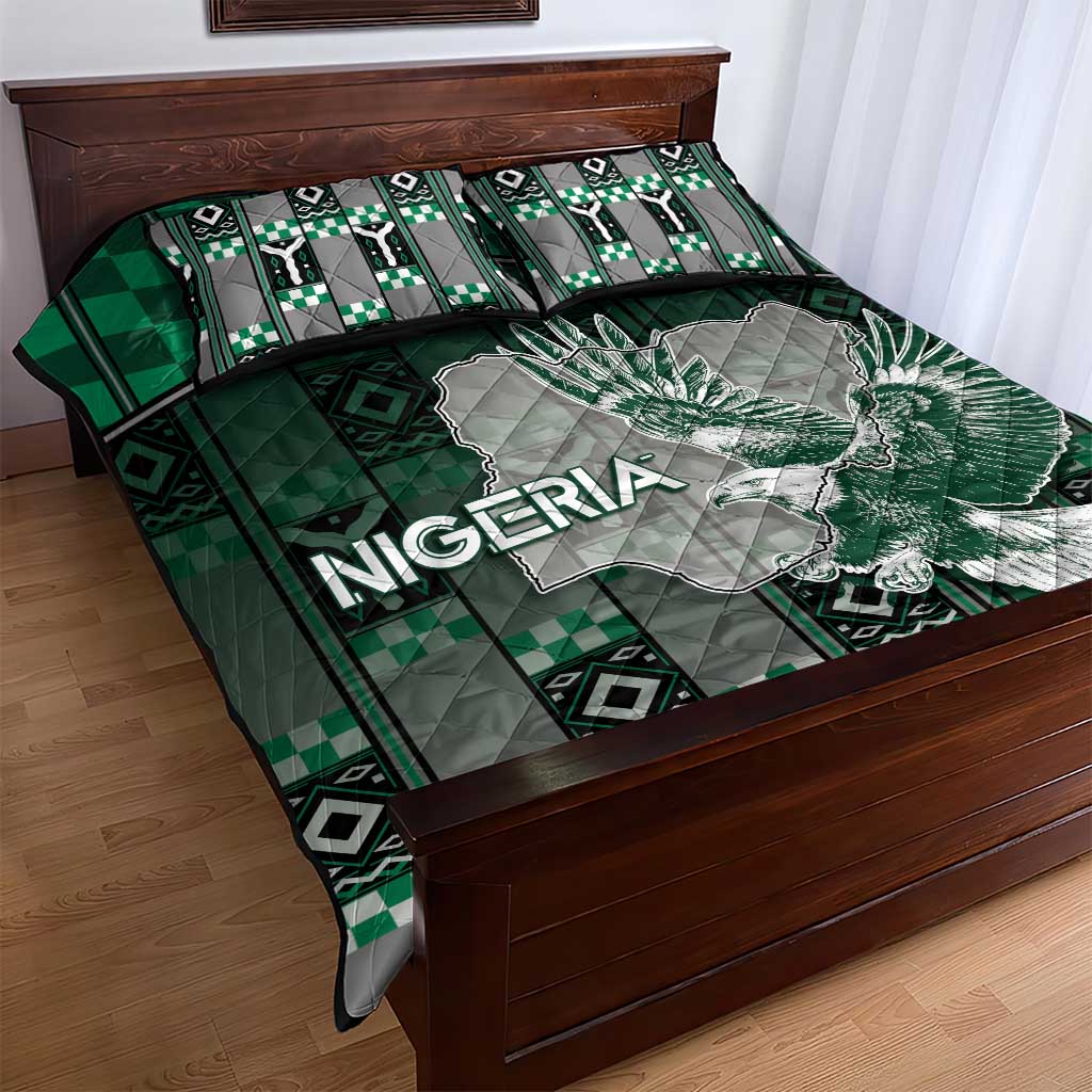Nigeria Quilt Bed Set Eagle With Tribal Patterns