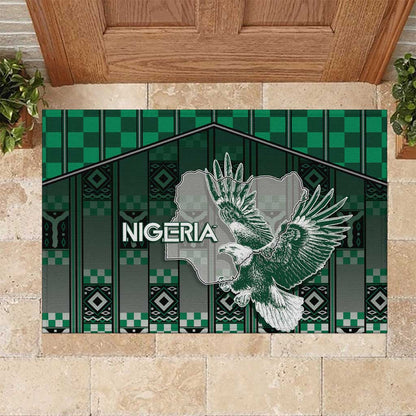 Nigeria Rubber Doormat Eagle With Tribal Patterns