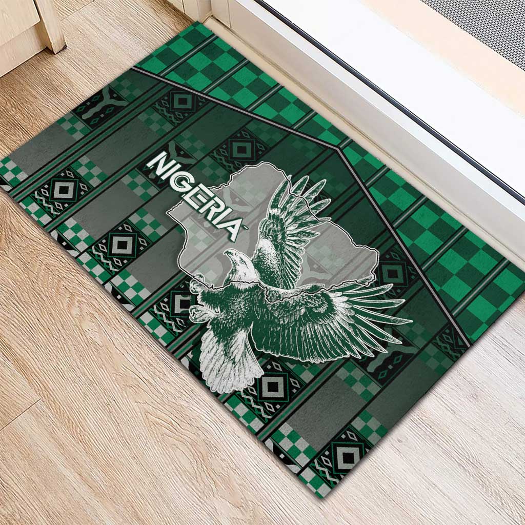 Nigeria Rubber Doormat Eagle With Tribal Patterns