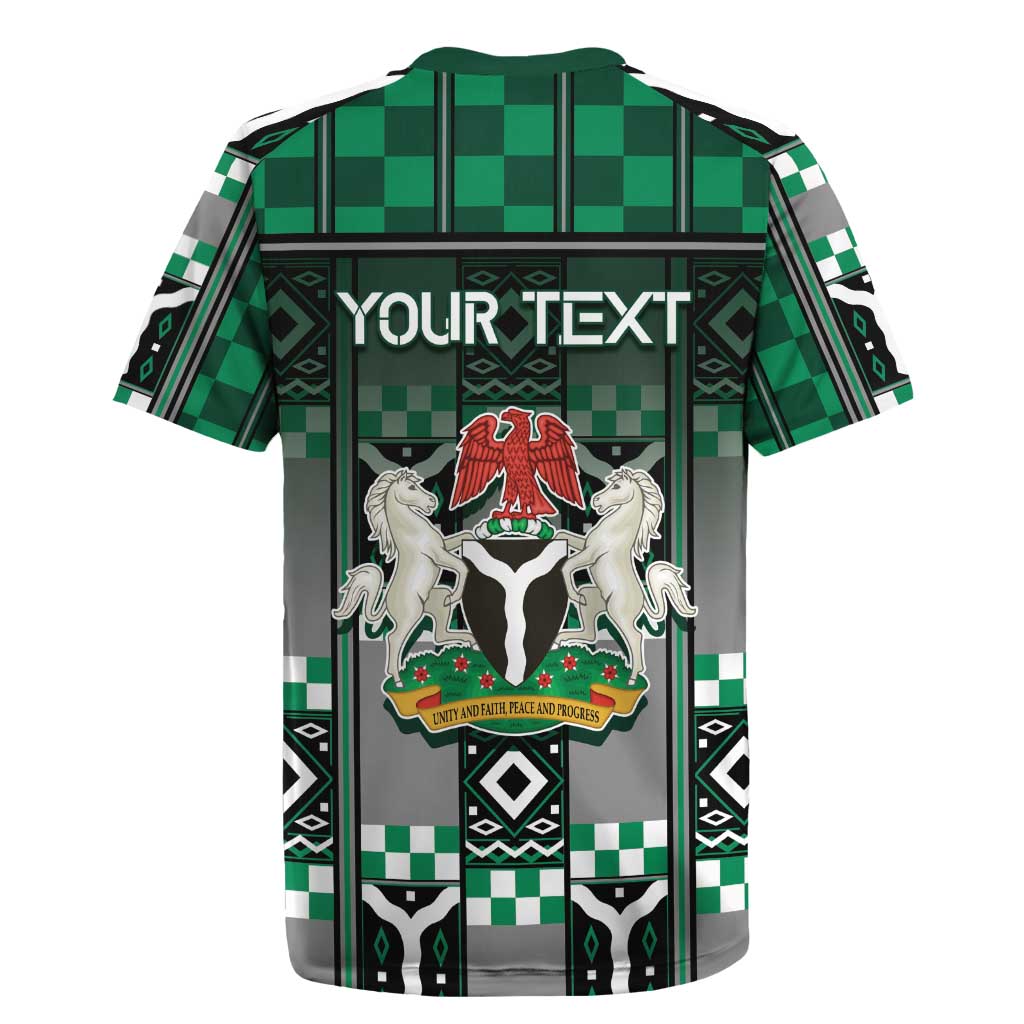 Personalized Nigeria Rugby Jersey Eagle With Tribal Patterns