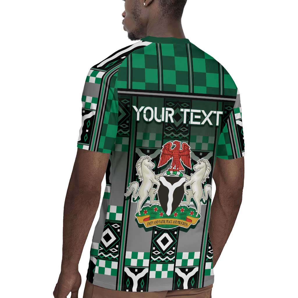 Personalized Nigeria Rugby Jersey Eagle With Tribal Patterns