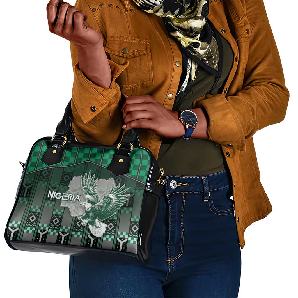 Nigeria Shoulder Handbag Eagle With Tribal Patterns