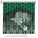 Nigeria Shower Curtain Eagle With Tribal Patterns