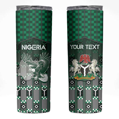 Personalized Nigeria Skinny Tumbler Eagle With Tribal Patterns
