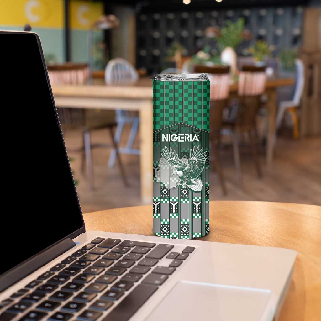 Personalized Nigeria Skinny Tumbler Eagle With Tribal Patterns