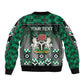 Personalized Nigeria Sleeve Zip Bomber Jacket Eagle With Tribal Patterns