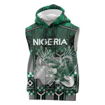 Personalized Nigeria Sleeveless Hoodie Eagle With Tribal Patterns