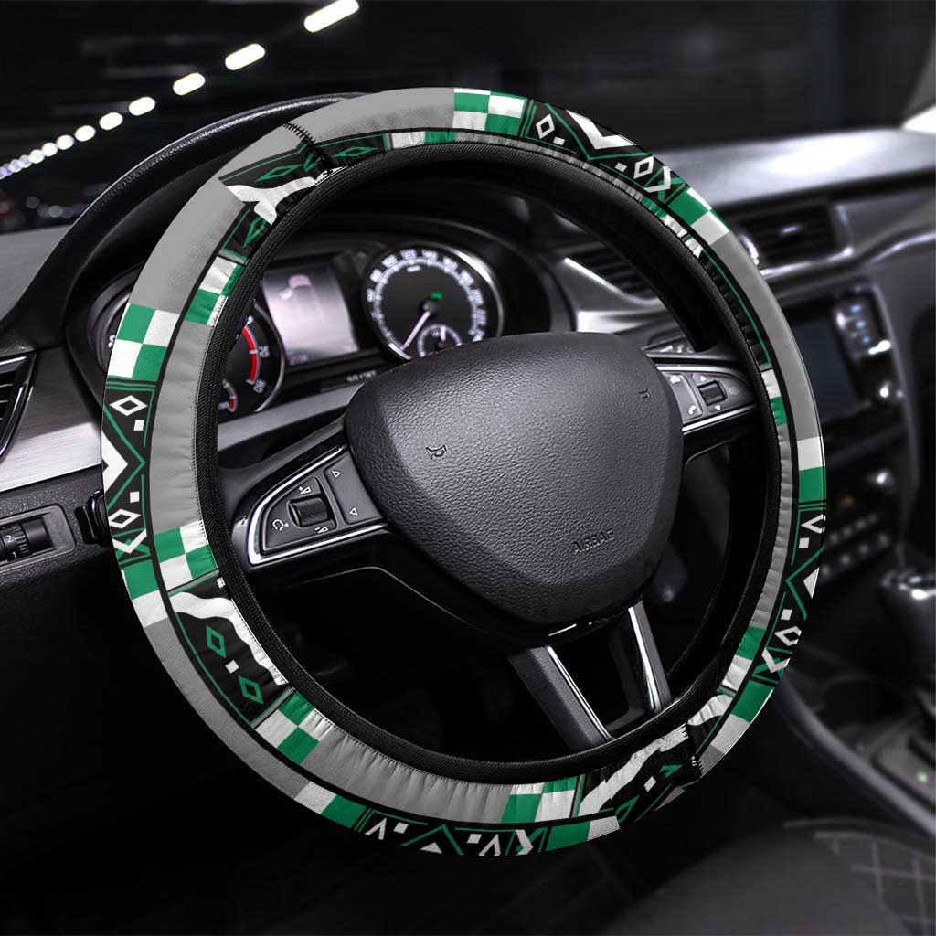 Nigeria Steering Wheel Cover Eagle With Tribal Patterns